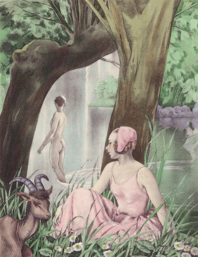 Illustrazione di Brunelleschi per Contes et Nouvelles de La Fontaine da Umberto (after) Brunelleschi