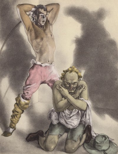 Illustrazione brunelleschiana per i Contes et Nouvelles de La Fontaine (litografia a colori) da Umberto (after) Brunelleschi