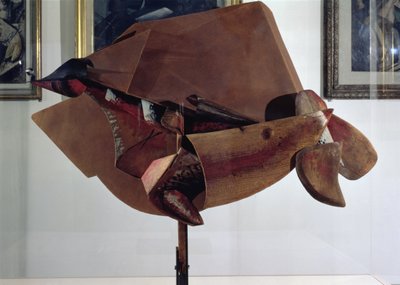 Dinamismo di un cavallo in movimento e case da Umberto Boccioni