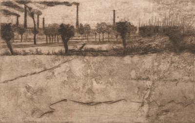 Paesaggio con impianti industriali, 1909 da Umberto Boccioni