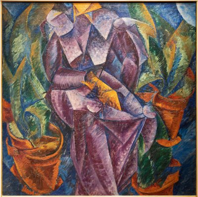 Costruzione Perpendicolare a Spirale. Donna Seduta da Umberto Boccioni