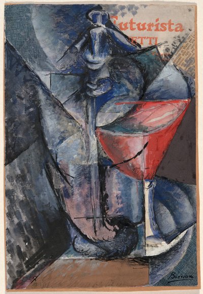 Natura morta: Bicchiere e sifone da Umberto Boccioni
