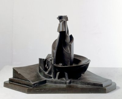 Sviluppo di una bottiglia nello spazio (Linee e forza di una bottiglia) Scultura in bronzo di Umberto Boccioni (1882-1916) 1912 Dim: 38.1 cm Milano, Museo del Novecento da Umberto Boccioni