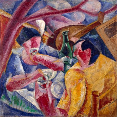 Sotto il pergolato, Napoli da Umberto Boccioni