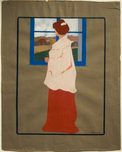 Donna alla finestra (Autunno), circa 1908, di Umberto Boccioni da Umberto Boccioni