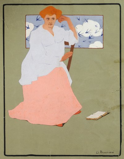 Donna davanti alla finestra (Primavera), circa 1908, di Umberto Boccioni da Umberto Boccioni