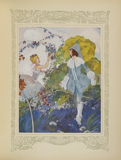 Vide una ragazza così bella che decise di sposarla, illustrazione da 