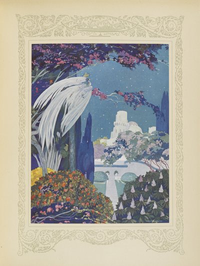 Tuttavia il bellissimo Uccello Blu non cessava mai di volare intorno al palazzo, illustrazione da 