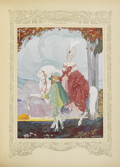 Il paggio prese il cavallo della principessa per le briglie e lo condusse, illustrazione da 
