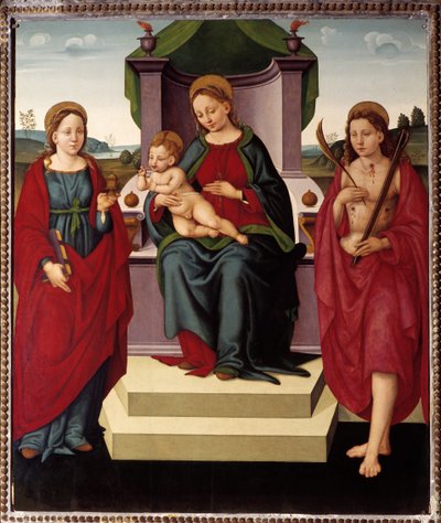 Madonna in trono tra Santa Maddalena e San Sebastiano da Umbrian School