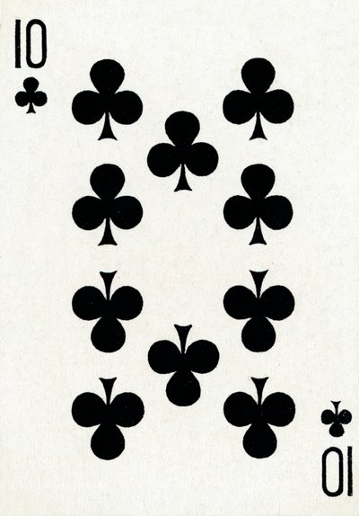 10 di fiori da un mazzo di carte da gioco Goodall & Son Ltd. da Unbekannt