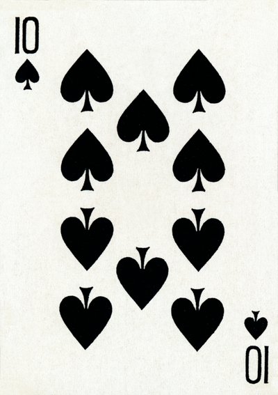 10 di picche da un mazzo di carte da gioco Goodall & Son Ltd. da Unbekannt