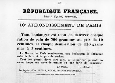 10º Arrondissement di Parigi, dai manifesti politici francesi della Comune di Parigi, maggio 1871 da Unbekannt