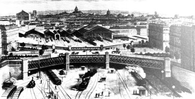 Gare St Lazare a Parigi nel 1900 da Unbekannt