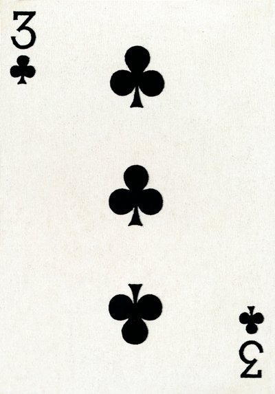 3 di fiori da un mazzo di carte da gioco Goodall & Son Ltd., c1940 da Unbekannt