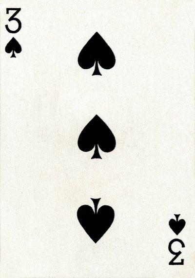 3 di picche da un mazzo di carte da gioco Goodall & Son Ltd., c. 1940 da Unbekannt
