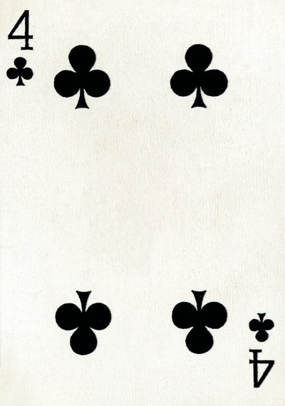 4 di fiori da un mazzo di carte da gioco Goodall & Son Ltd., c1940 da Unbekannt