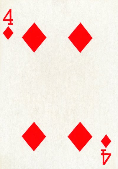 4 di Quadri da un mazzo di carte da gioco Goodall & Son Ltd. da Unbekannt