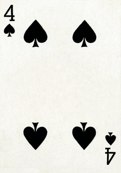 4 di picche da un mazzo di carte da gioco Goodall & Son Ltd., c1940 da Unbekannt