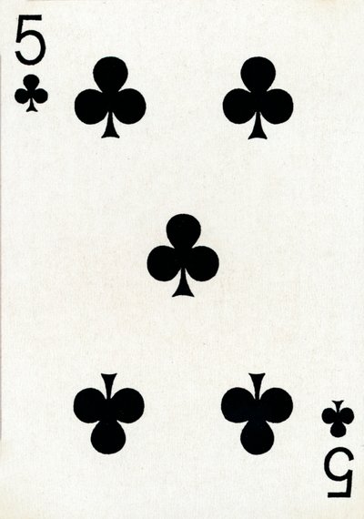 5 di fiori da un mazzo di carte da gioco Goodall & Son Ltd., c1940 da Unbekannt