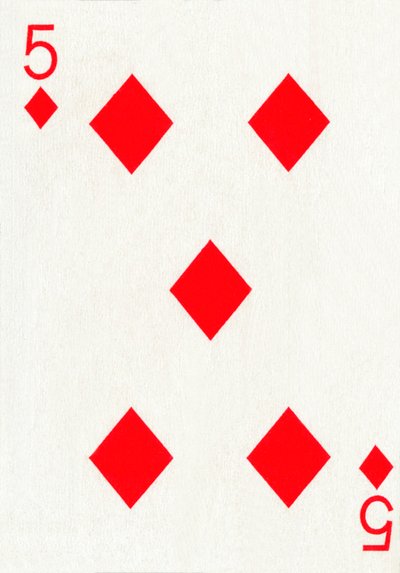 5 di Quadri da un mazzo di carte da gioco Goodall & Son Ltd., c1940 da Unbekannt