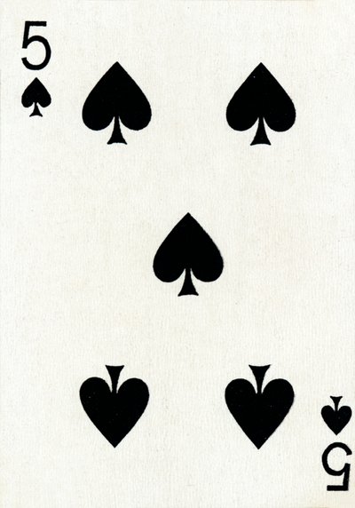 5 di picche da un mazzo di carte da gioco Goodall & Son Ltd., c. 1940 da Unbekannt