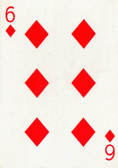 6 di quadri da un mazzo di carte da gioco Goodall & Son Ltd. da Unbekannt