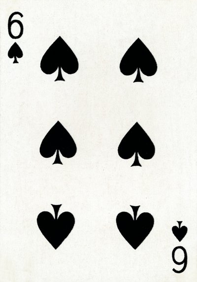 6 di Picche da un mazzo di carte da gioco Goodall & Son Ltd., c. 1940 da Unbekannt