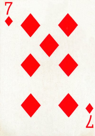 7 di Quadri da un mazzo di carte da gioco Goodall & Son Ltd. da Unbekannt