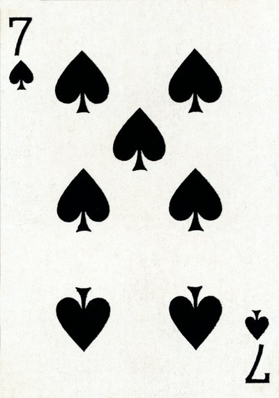 7 di picche da un mazzo di carte da gioco Goodall & Son Ltd. da Unbekannt