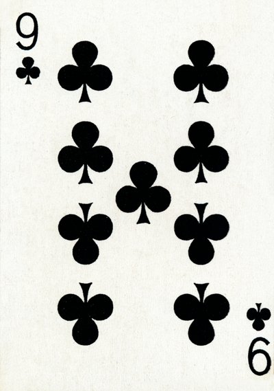 9 di fiori da un mazzo di carte da gioco Goodall & Son Ltd., c. 1940 da Unbekannt