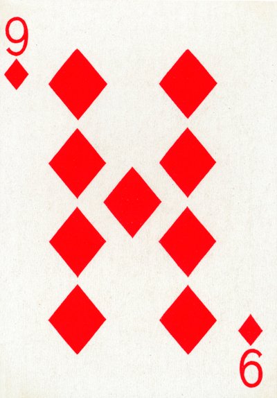 9 di Quadri da un mazzo di carte da gioco Goodall & Son Ltd. da Unbekannt