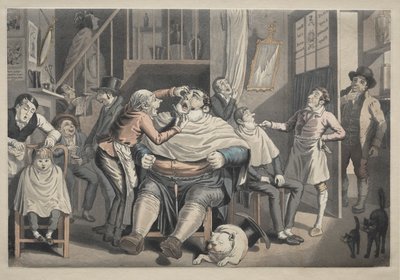 Una bottega del barbiere da Unbekannt
