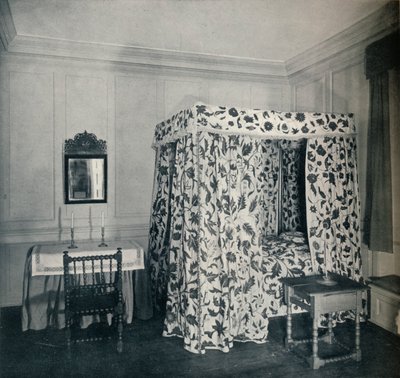 Una camera da letto della casa del maggiore Nicholas Sewall, a Secretary, 1930 da Unbekannt