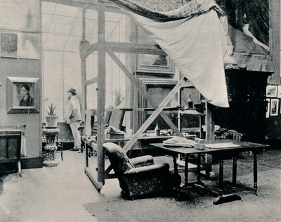 A. Besnard nel suo studio, c1897 da Unbekannt