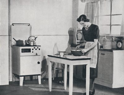 Una cucina britannica attrezzata con un fornello a gas, 1942 da Unbekannt