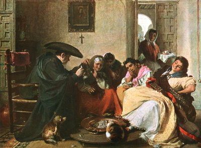 Una chiacchierata intorno al brasero, 1866 da Unbekannt