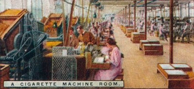 Una stanza delle macchine per sigarette, 1926 da Unbekannt