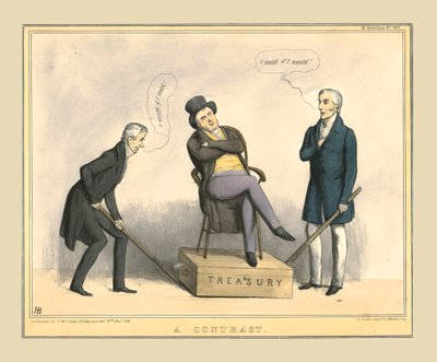 Un contrasto, c1838 da Unbekannt