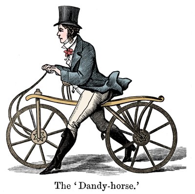 Un Dandy-Horse o Draisienne del tipo alla moda da Unbekannt