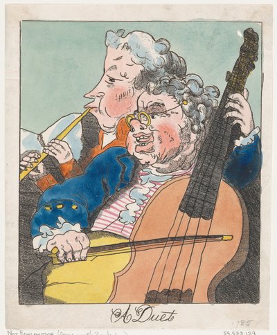 Un duetto, 1785 da Unbekannt