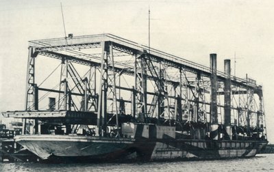 Una ferrovia galleggiante, 1922 da Unbekannt