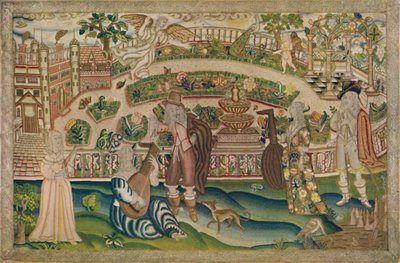 Scena di giardino - Petit-Point del periodo di Carlo I, inizio XVII secolo, 1928 da Unbekannt