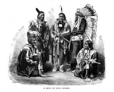 Un Gruppo di Indiani Sioux, 1872 da Unbekannt