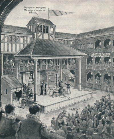 Un teatro di Londra ai tempi di Shakespeare, c1934 da Unbekannt