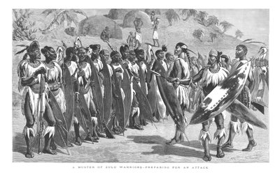 Adunata di guerrieri Zulu - Preparazione per un attacco da Unbekannt