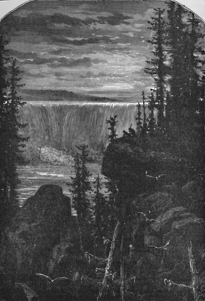 Vista notturna del Niagara nei tempi antichi, 1883 da Unbekannt