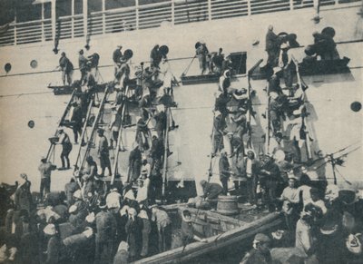Un nuovo metodo di rifornimento di carbone al porto di Yokohama, 1936 da Unbekannt