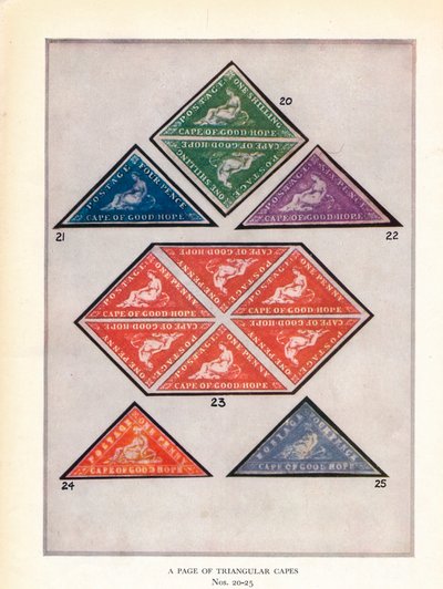 Una pagina di mantelli triangolari n. 20-25, c1943, 1944 da Unbekannt