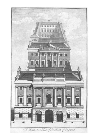 Veduta prospettica della Banca d